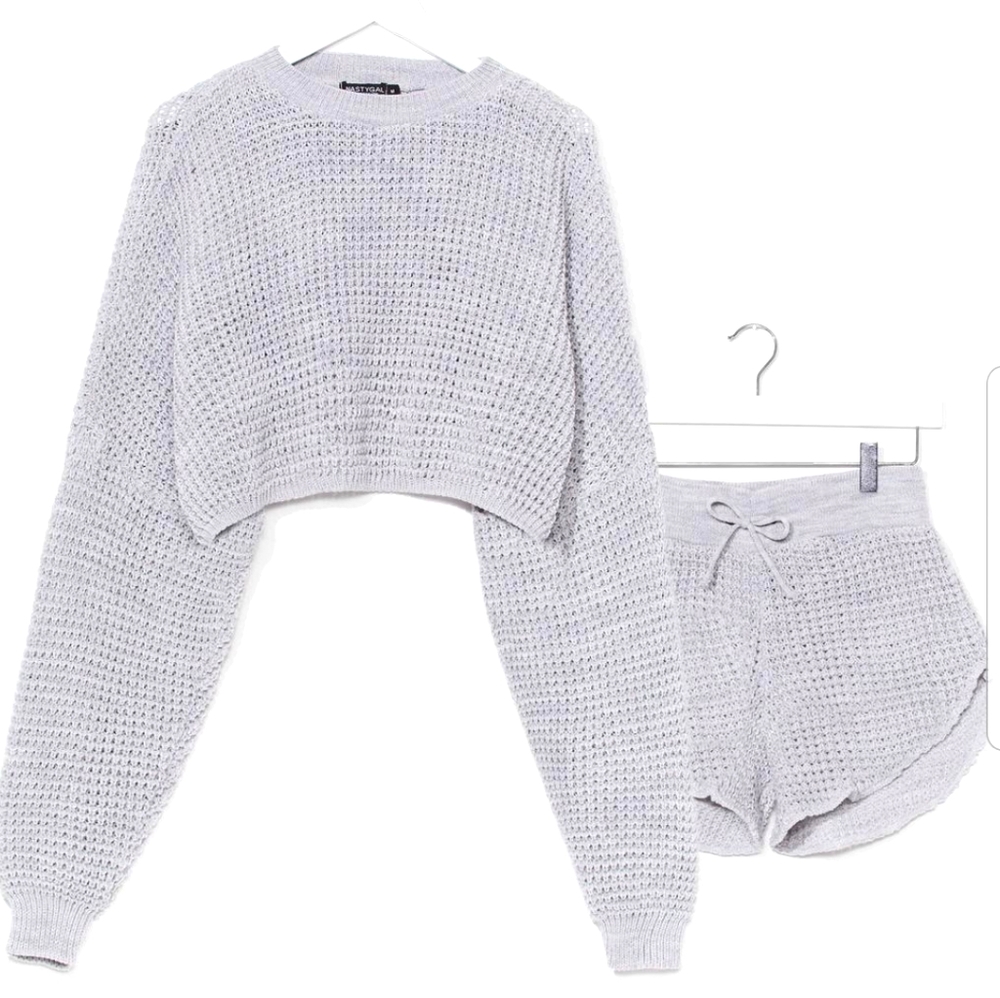 Asos crop and short sweater lounge combo